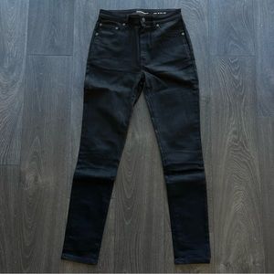 SAINT LAURENT High Rise Ultra Black Denim Women Size 28